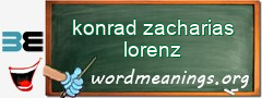 WordMeaning blackboard for konrad zacharias lorenz